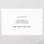 Moderne witte flyer voor heropening van het bedrij (Achterkant)