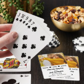 Moderne Witte Foto Hart Save the Date Pokerkaarten (Insitu)