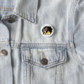 Moderne Witte Foto Rouwkaart Ronde Button 3,2 Cm (In situ)