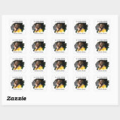 Moderne Witte Foto Rouwplechtigheid Vierkante Sticker (Vel)