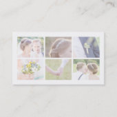 Moderne witte fotograaf Meerdere foto Visitekaartje (Voorkant)