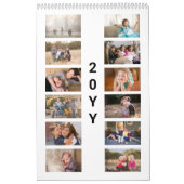 Moderne witte fotokalender kalender (Hoes)