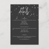 Moderne witte gardenia's op zwarte sprankeling Det Informatiekaartje (Voorkant)