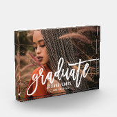 Moderne witte geborstelde script fotoblokken (Links)