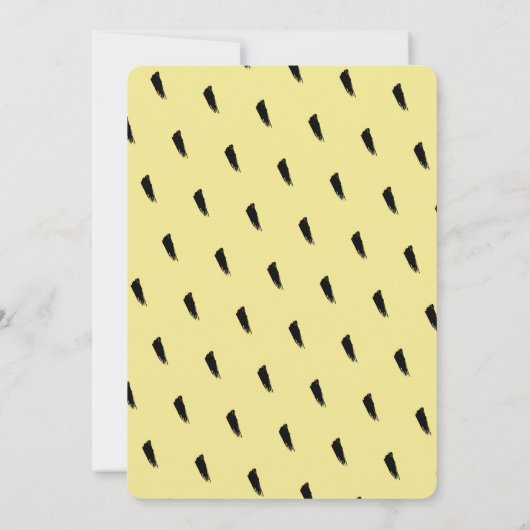 Moderne Witte & Gele Limonade Party Uitnodiging (Achterkant)