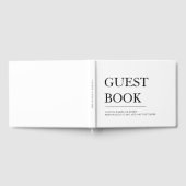 Moderne witte gepersonaliseerde bruiloft gastenboek (Volledig)