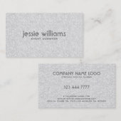 Moderne witte glitter en spugen visitekaartje (Voorkant / Achterkant)