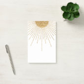Moderne Witte Goud Schitterende Zon Post-it® Notes (Kantoor)