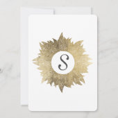 Moderne witte goudbladeren Sweet 16 Kaart (Achterkant)