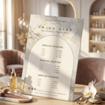 Moderne witte gouden agaat schoonheidssalon prijsl