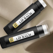 Moderne Witte & Gouden Lipstick Lippenbalsem Water Labels