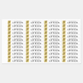 Moderne Witte & Gouden Lipstick Lippenbalsem Water Labels (Vel)