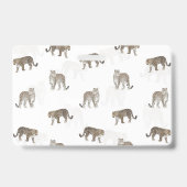 Moderne Witte Gouden Luipaard Jungle Dieren Badge (Achterkant)