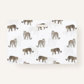 Moderne witte gouden luipaard Oerwoud dieren Badge (Achterkant)