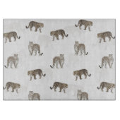 Moderne witte gouden luipaard Oerwoud dieren Snijplank (Voorkant)