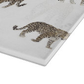 Moderne witte gouden luipaard Oerwoud dieren Snijplank (Hoek)