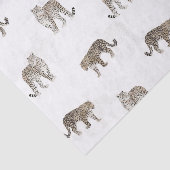 Moderne witte gouden luipaard Oerwoud dieren Tissuepapier (Detail)