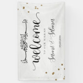 Moderne Witte Gouden Moslim Islamitische Partijban Spandoek (Verticaal)