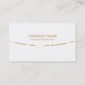 Moderne witte gouden streep visitekaartje (Voorkant)