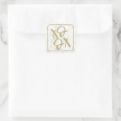 Moderne witte + goudXOXO Elke keer Vierkante Sticker (Tas)