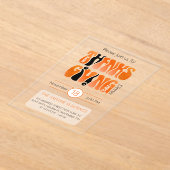 Moderne Witte Graffiti Thanksgiving Herfst Herfst Acryl Uitnodigingen (Laagn)