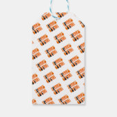 Moderne Witte Graffiti Thanksgiving Herfst Herfst Cadeaulabel (Achterkant)