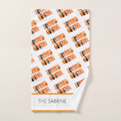 Moderne Witte Graffiti Thanksgiving Herfst Herfst Handdoek (Handdoek)