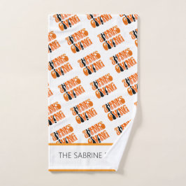 Moderne Witte Graffiti Thanksgiving Herfst Herfst Handdoek