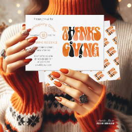 Moderne Witte Graffiti Thanksgiving Herfst Herfst Kaart