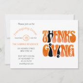 Moderne Witte Graffiti Thanksgiving Herfst Herfst Kaart (Voorkant)