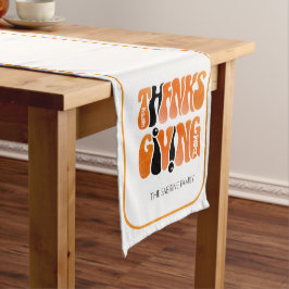 Moderne Witte Graffiti Thanksgiving Herfst Herfst Medium Tafelloper