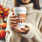 Moderne Witte Graffiti Thanksgiving Herfst Herfst Papieren Bekers