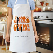 Moderne Witte Graffiti Thanksgiving Herfst Herfst Schort