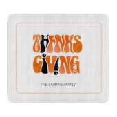 Moderne Witte Graffiti Thanksgiving Herfst Herfst Snijplank (Voorkant)