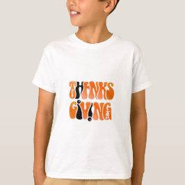 Moderne Witte Graffiti Thanksgiving Herfst Herfst T-shirt