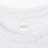 Moderne witte grijs en zwart | Naam kool en monogr Labels (Aangebracht)