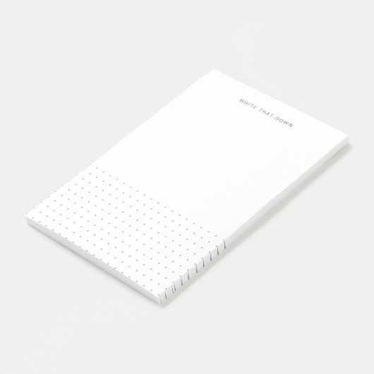 Moderne witte grijze gestippelde Post-it-notities Post-it® Notes (Schuin)
