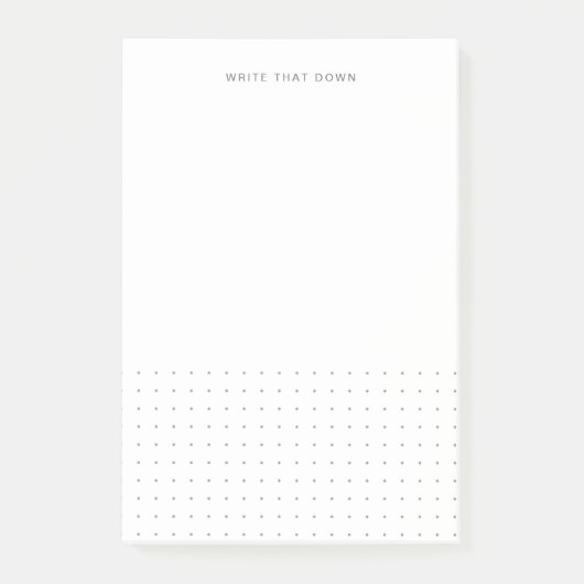 Moderne witte grijze gestippelde Post-it-notities Post-it® Notes (Voorkant)
