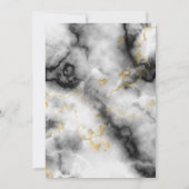 Moderne witte grijze marmer met Gold Ribbon Kaart (Achterkant)