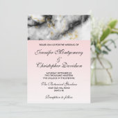 Moderne witte grijze marmer met Gold Ribbon Kaart (Staand voorkant)