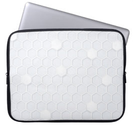 Moderne, witte grijze, zeshoekige laptophoes laptop sleeve