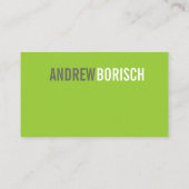 Moderne, witte, groene zakelijke kaart sjabloon visitekaartje (Achterkant)