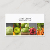 Moderne witte groenten Nutritionist Chef Visitekaartje (Voorkant)