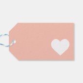 Moderne witte harten rode en roze kleuren Valentij Cadeaulabel (Achterkant Horizontaal)