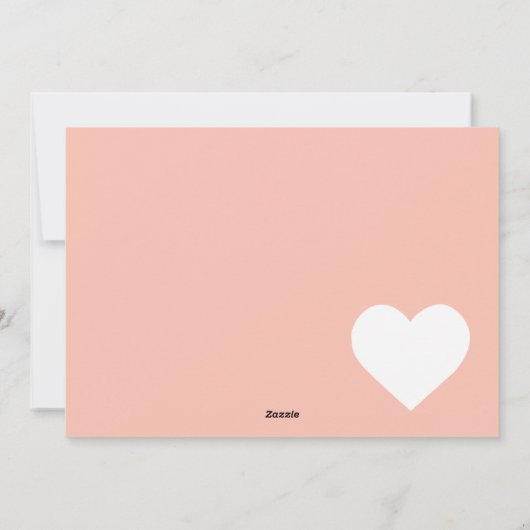 Moderne witte harten rode en roze ombre Valentijn Feestdagenkaart (Achterkant)