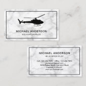 Moderne witte helikopter visitekaartje (Voorkant / Achterkant)