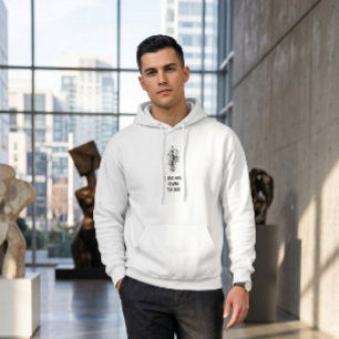 Moderne witte hoodie met minimalistische
