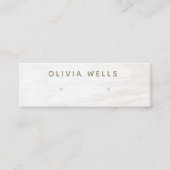 Moderne witte-houtharing mini Mini Busin Visitekaartje (Voorkant)