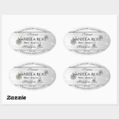 Moderne witte houtkorrels Etiket Daisy Flower (Vel)