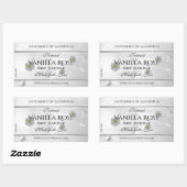 Moderne witte houtkorrels Etiket Daisy Flower (Vel)